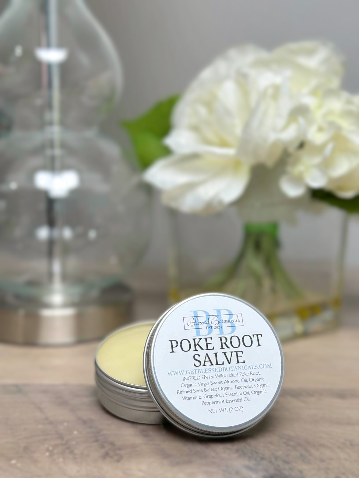 Wildcrafted Poke Root Salve - Great for Lymphatic Drainage, Dark Circles, Cycstic Acne + More!