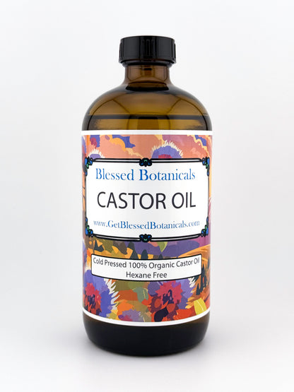Organic Cold-Pressed Castor Oil (Hexane-Free) – A Multi-Purpose Wellness Essential (16 Ounces)