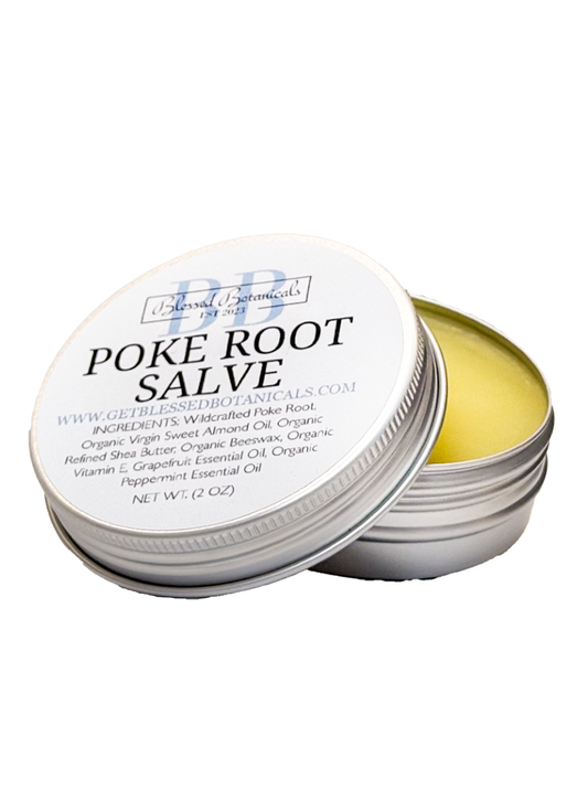 Wildcrafted Poke Root Salve - Great for Lymphatic Drainage, Dark Circles, Cycstic Acne + More!