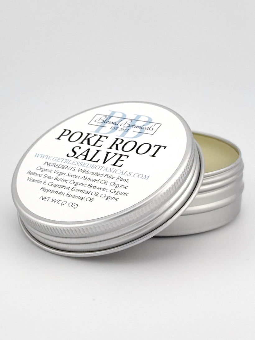 Wildcrafted Poke Root Salve - Great for Lymphatic Drainage, Dark Circles, Cycstic Acne + More!