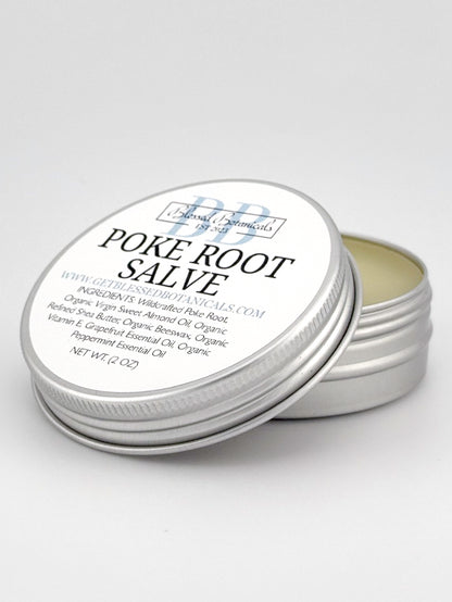 Wildcrafted Poke Root Salve - Great for Lymphatic Drainage, Dark Circles, Cycstic Acne + More!