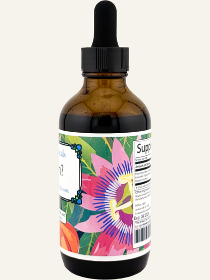 Blessed Botanicals herbal pain support extract dropper side view for daily comfort and wellness support
