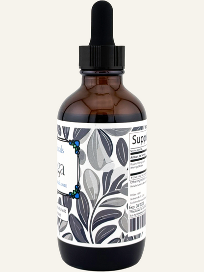 Blessed Botanicals moringa herbal extract dropper side view for daily wellness support