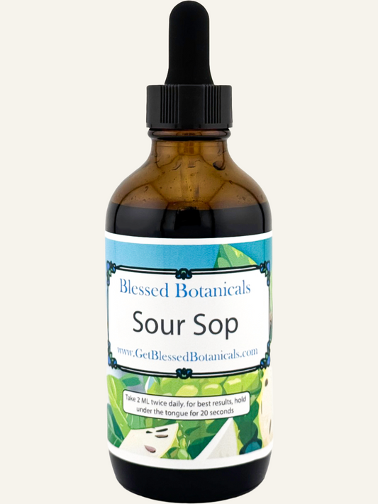 soursop extract herbal tincture bottle blessed botanicals liquid graviola supplement